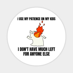 Mom Memes I Use My Patience on My Kids Magnet